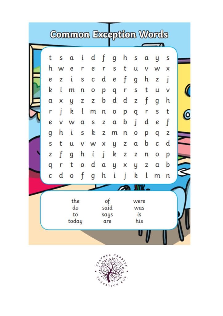 Countable Exeption Common Exeption Words (7) – Heather Harries Education Hub