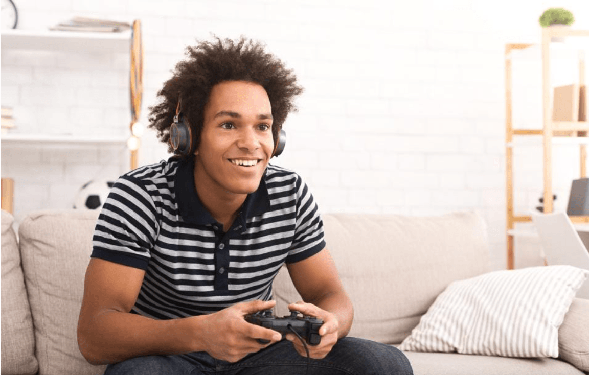 Teenager gaming